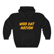 Load image into Gallery viewer, Who Dat Nation Gold Letters Hooded Sweatshirt
