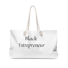 Load image into Gallery viewer, 2 Wordz Black Entrepreneur Weekender Bag
