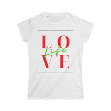 Load image into Gallery viewer, Women&#39;s Stylish Love Life Red Letters Tee
